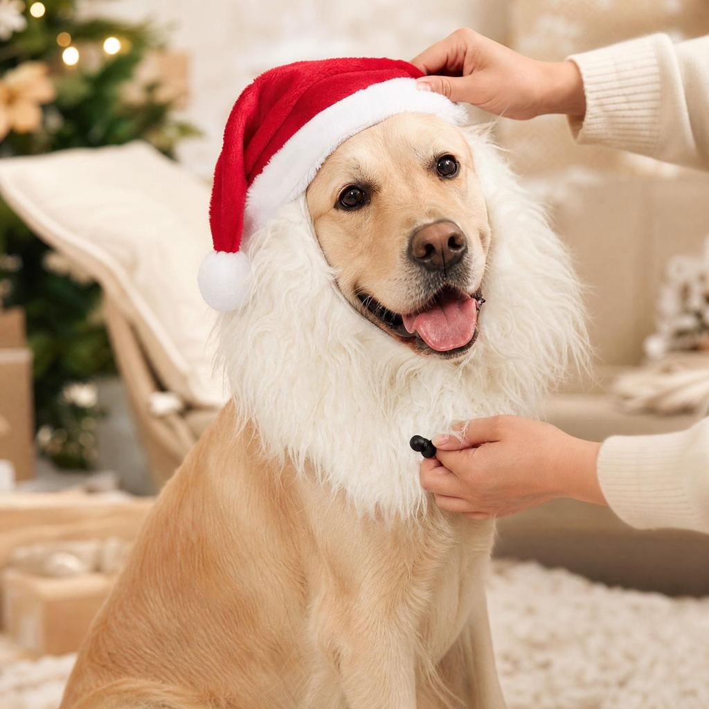 Pet Novelty Christmas Hat, Holiday Headwear for Dogs and Cats
