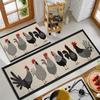 VIKAMA 1-piece Rooster Pattern Kitchen Carpet Entrance Door Mat Laundry Room Corridor Long Carpet Home Decoration