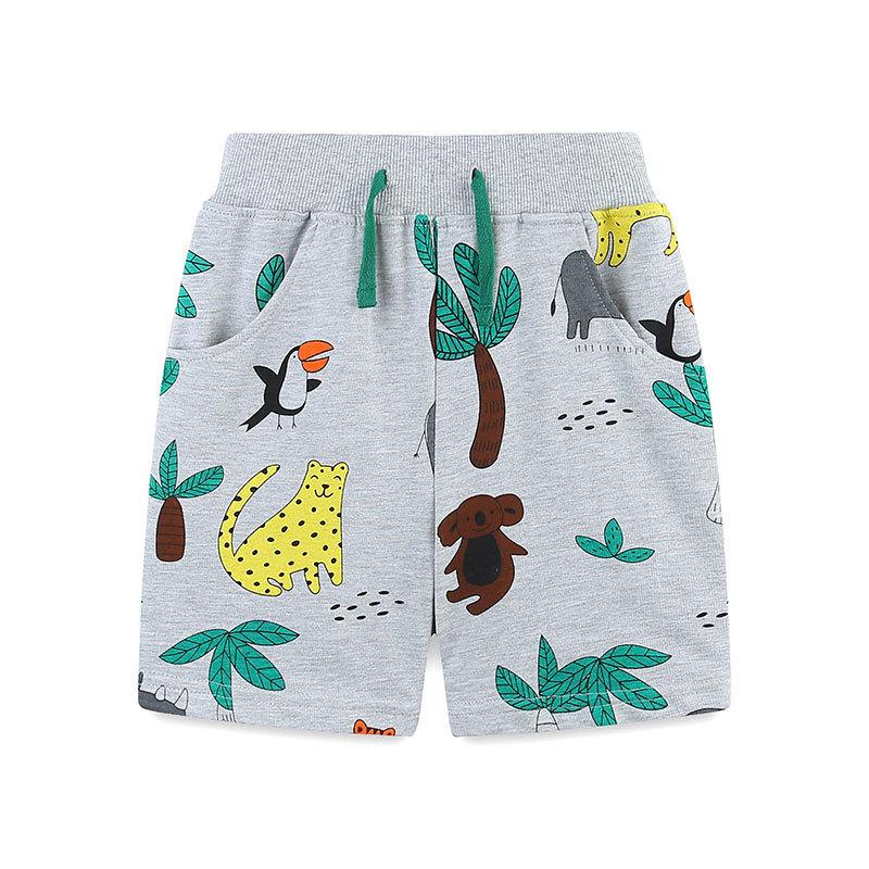 Мальчиковые Шорты Летние Новинки Модный Принт Детские Укороченные Брюки Вязаные Хлопковые Детские Брюки 7Y(125cm)