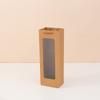 Translucent Kraft Paper Bag with Windows Red Wine Gift Bag Solid Packaging Handbag  Wedding
