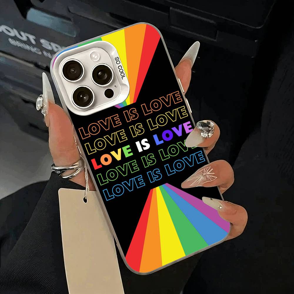 Lesbian LGBT Rainbow Pride Phone Case For IPhone 17 Air 16 15 14 13 12 11 Pro Max White  Sliver  Hard Cover