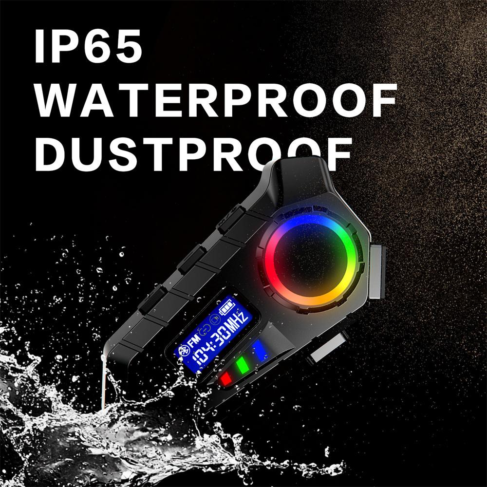 K30 Motorcycle Helmet Bluetooth 6 Headset FM Radio Stereo Earphone Waterproof Handsfree Headphone Voice Control Noise Reduction