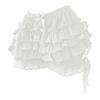 Womens Tiered Frilly Bloomers Shorts Bowknot Ruched Culottes Maid Cosplay Ruffled Panties