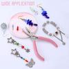Pink Round Concave Pliers Wire Looping Mini Precision Pliers Wire Bending Tools for DIY Jewelry Making Eye Hobby Projects