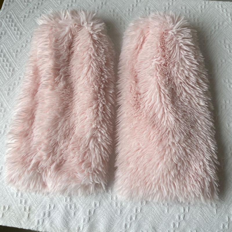 Winter Leggings Covers Leg Warmer Boot Socks Aesthetic Solid Color Warm Furry Plush Boot Cuffs Toppers Leg Gaiters Cover