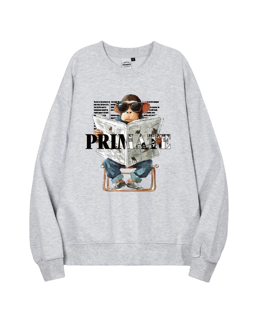 PRIMATE [Fleece-Lined/Non-Fleece-Lined] Urban Ape Oversized Sweatshirt 5 Colors (Type A)