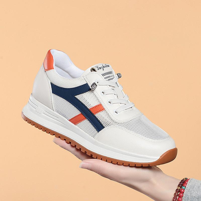 Women's Breathable Mesh Casual Shoes Women's Summer Thin Shoes Soft Sole Lightweight White Shoes Hollow Sports Shoes