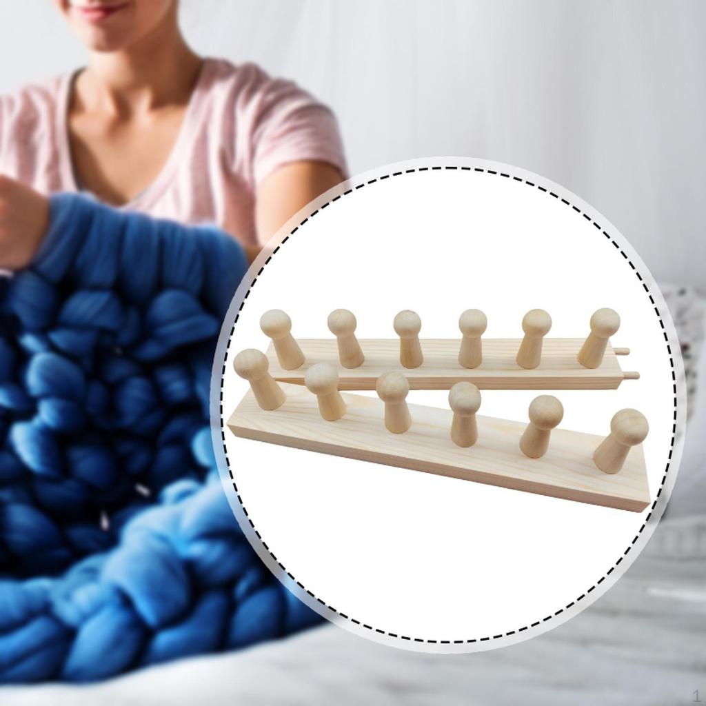 1 Piece Weaving Loom Chunky Blanket Knitting Hand Crochet Board Wooden Frame Ergonomic