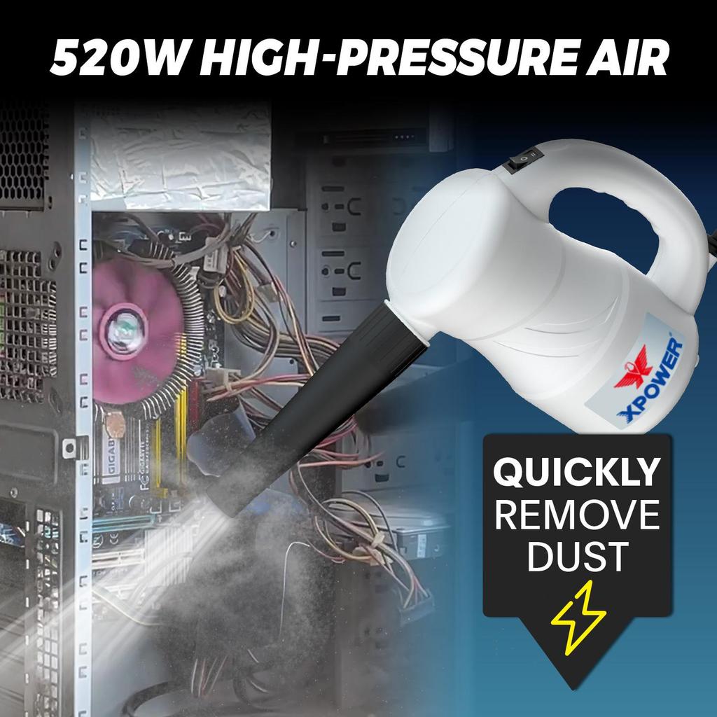 Luchtblazer XPOWER Cyber Duster Multifunctionele Aangedreven Bladblazer Krachtige Elektrische Stofzuiger, Ontwerp met schuine mondstuk (A-2S)