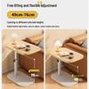 Mobile Adjustable Bedside Table with Storage Rack and Minimalist Lamp Stand