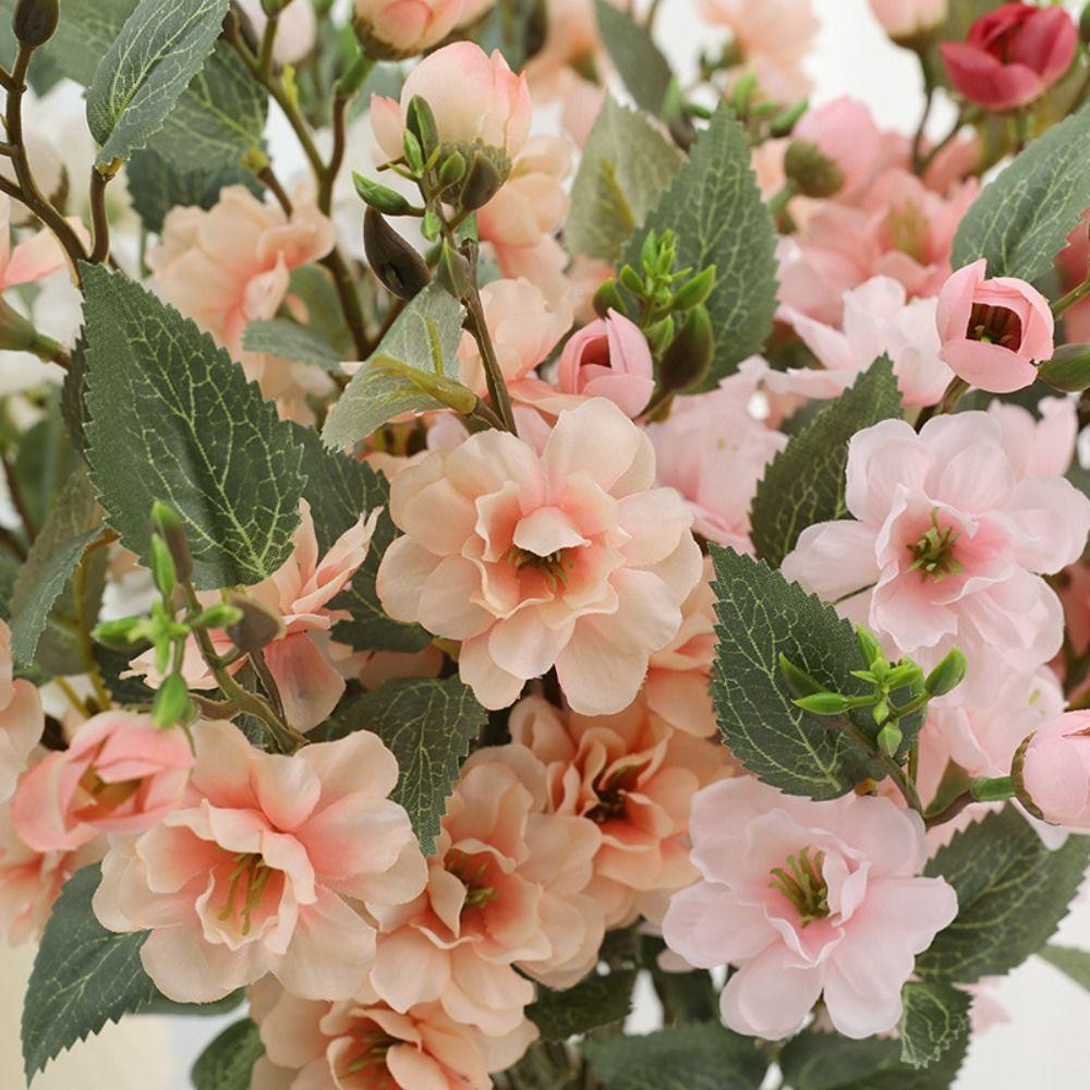 Plastic Silk Rose Bouquet Elegant Fake Plants Artificial Roses Flowers  Outdoor Garden Decor