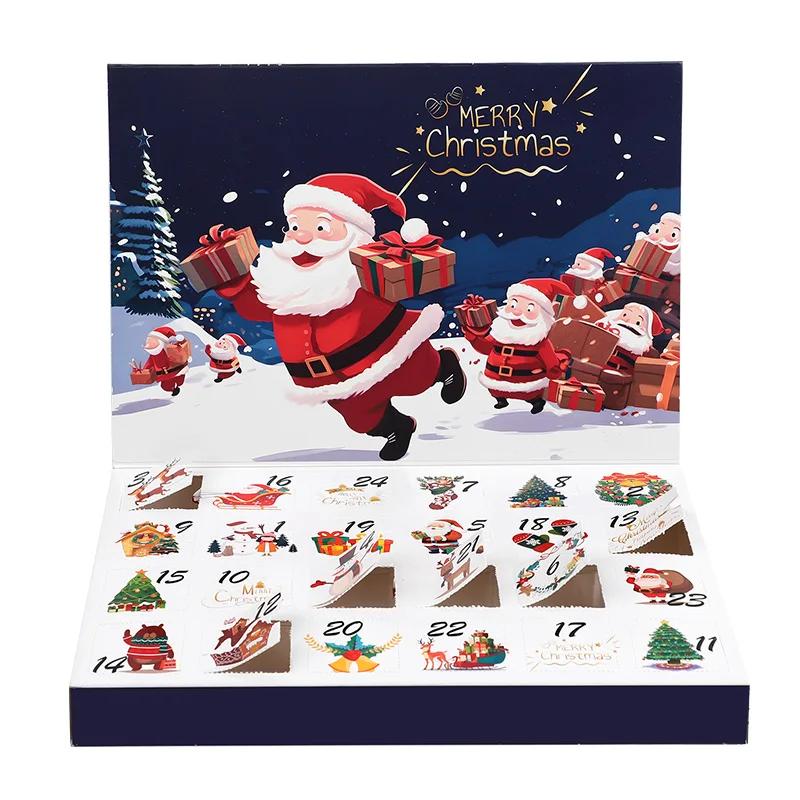 24Grids Christmas Countdown Advent Calendar Empty Boxes DIY Fillable Surprise Gift Box for Kids Christmas Festival New Year 2026