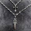 Men's Trendy Hip Hop Cross Sword Pendant Necklace