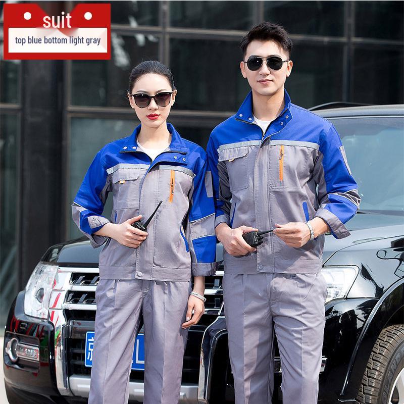 Herren- und Damen-Arbeitskleidungsset - Langärmlig, Verschleißfest, Verdickt für Frühling/Herbst. Perfekt für Schweißen & Autoreparatur.