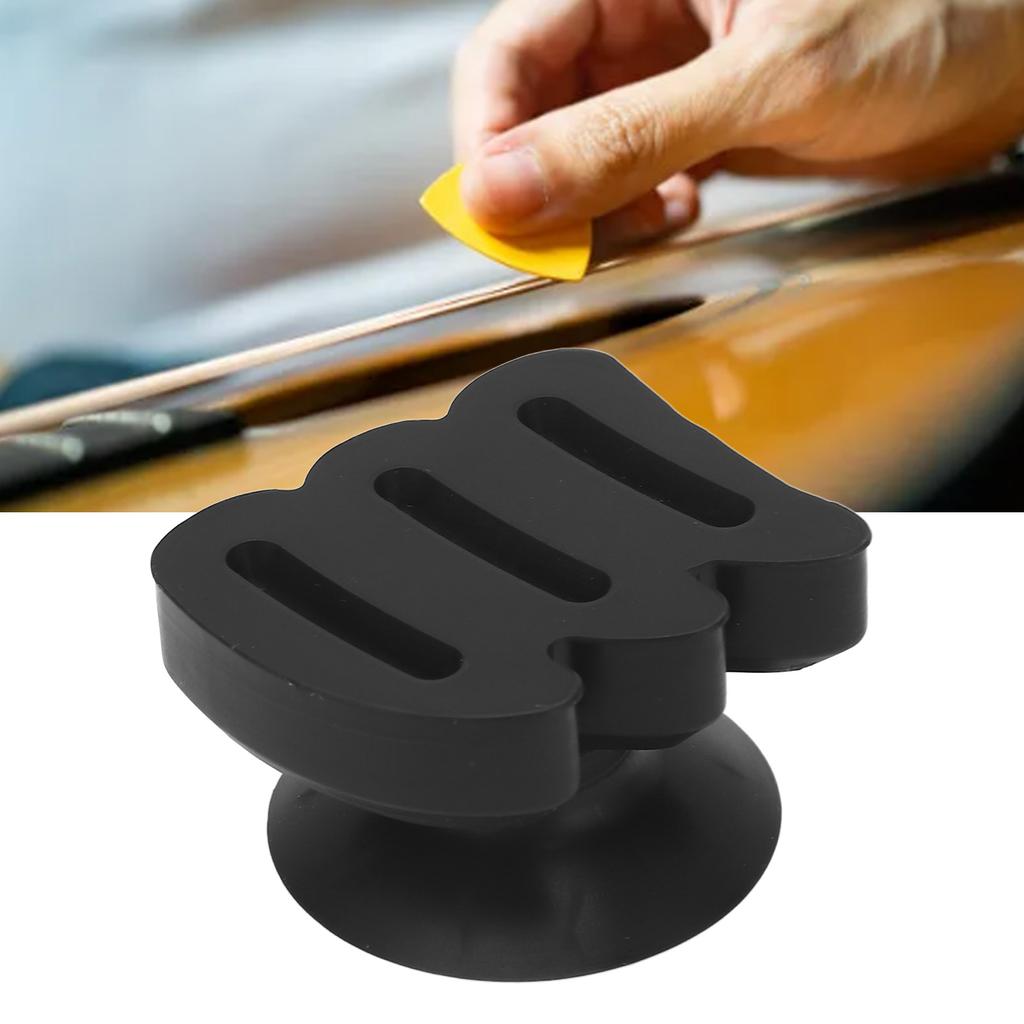 Gitarrenplektrumhalter mit Saugnapf, Plektrum-Clip, Silikon-Plektrenklemme für elektrische klassische Gitarre