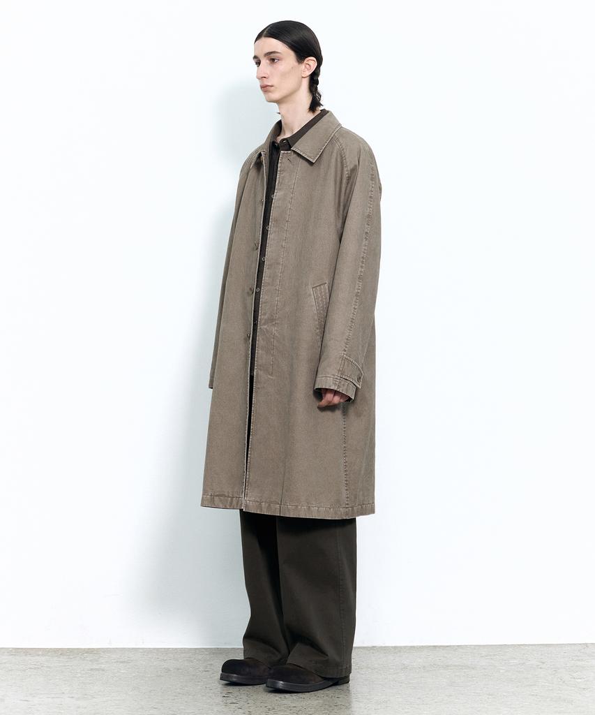 Insilence Washed Soutien Coat Ash Brown