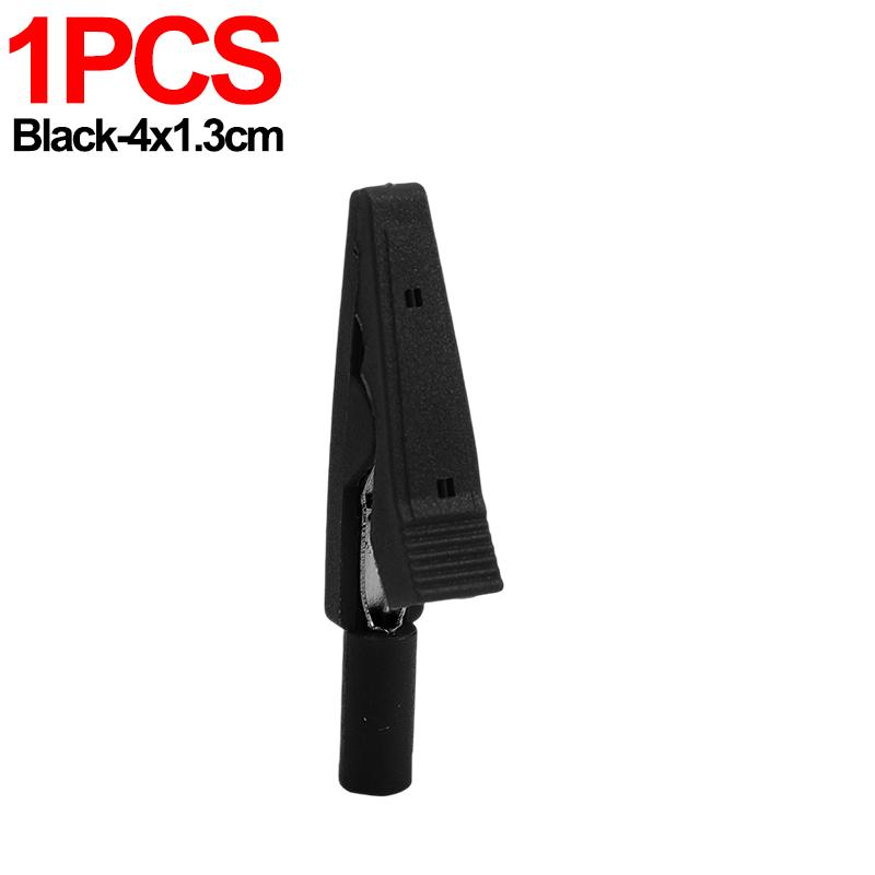 

1/24x Alligator Clip Female Banana Plugs Insulated Solderable Alligator Clips for Multimeter Pen Test Adapter Connection Clamp