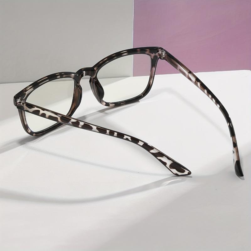 Women's Flat Light Retro Glasses Frame, Women's Square Plain Glasses Frame, Anti Blue Light Glasses