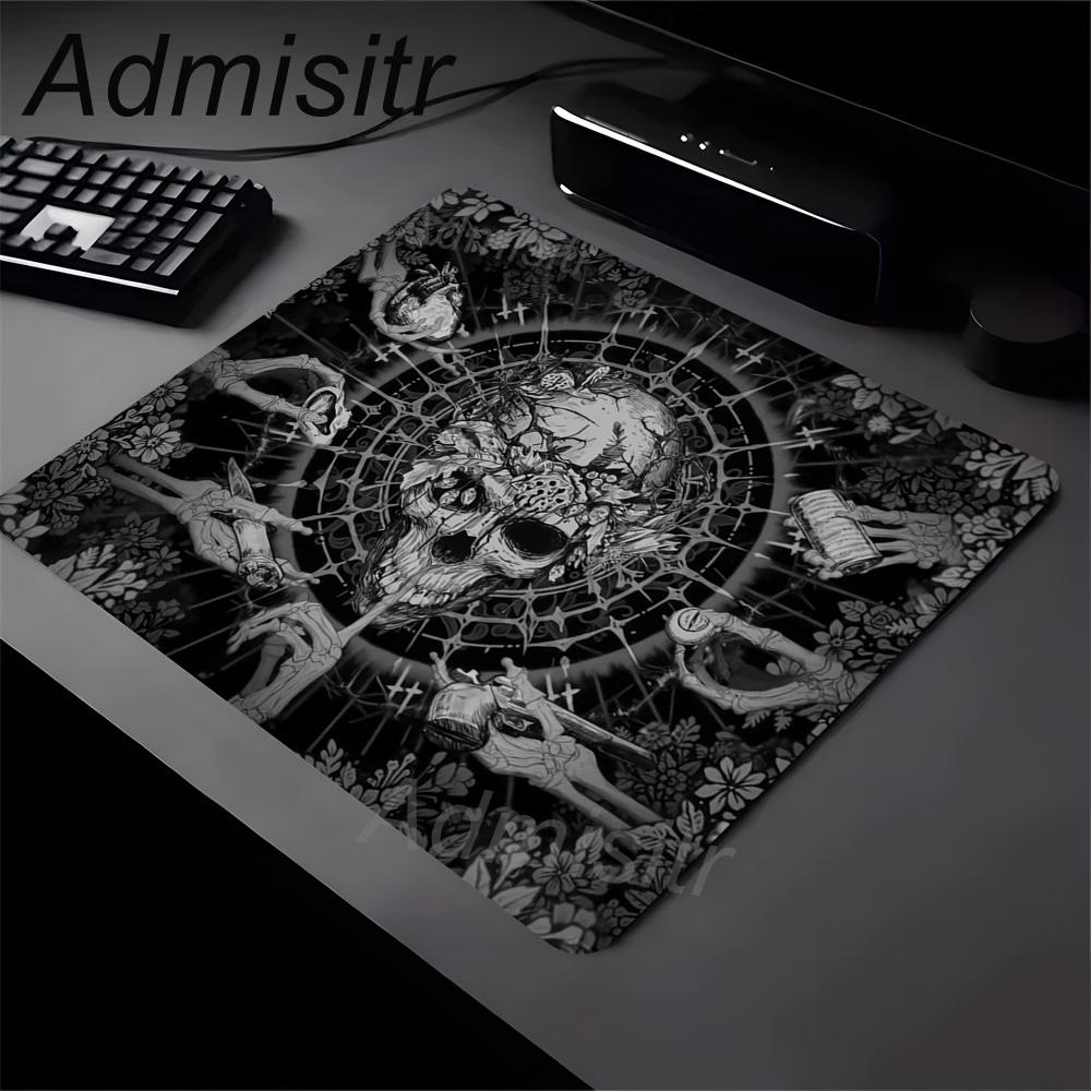 Retro English Black and White Girl Gaming Mouse Pad XL Natural Rubber Anti Slip Bottom Mousepad Small Size Product Desk Mats