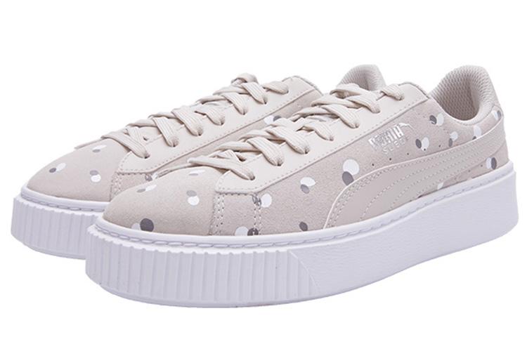 Puma Sneakers Suede Platform Dots Jr 'Silver' Women's 368991-02