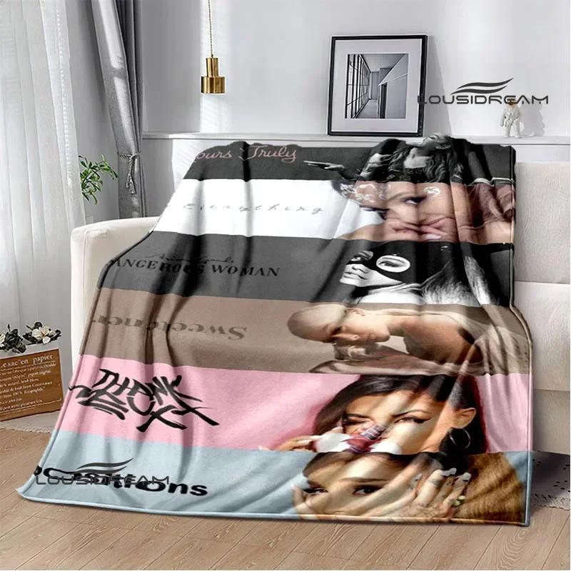 Singer Ariana Grande Printed Blanket Warm Flannel Blankets Soft And Comfortable Home Travel Blanket Bed Linings Birthday Gift