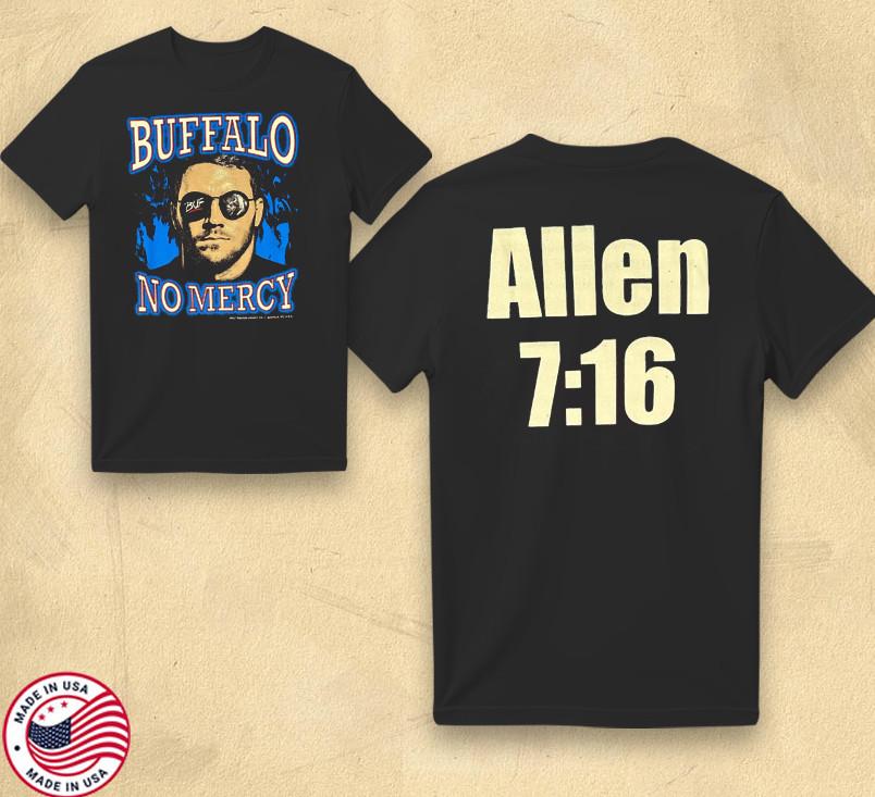 Buffalo No Mercy Allen 7/16 Tee – Bold Football Fan Graphic Shirt Unisex T-Shirt S