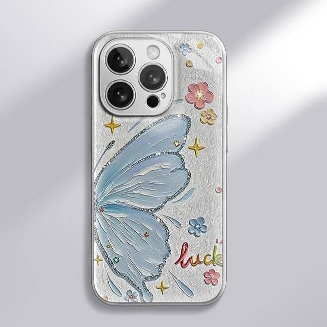 

Half Butterfly for Apple 16 Promax Cartoon Female Model for IPhone Mobile Phone Case 15 New Model 14 Hydrogel Shell For Apple 6