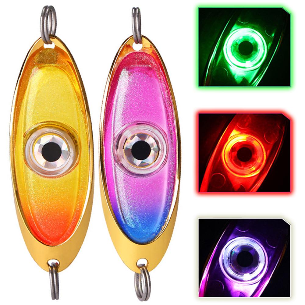 LED Fishing Lure Light Waterproof Underwater Eye Shape Fishing Lure Light Deep Drop Underwater Fishing Light for Attracting Fish