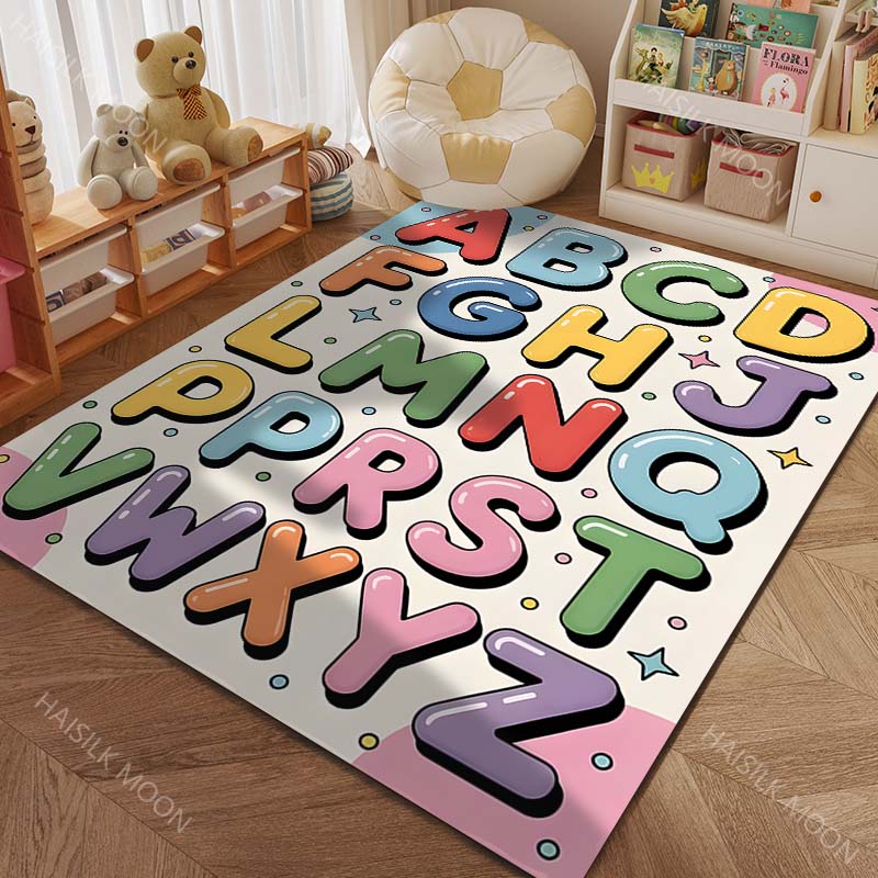 Early Childhood Education: ABC Letters Numbers Carpets for Living Rooms Bedrooms Doormat Decor Kids Play Home Area Rug Gifts