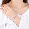 Damen-Armband aus 925er-Sterlingsilber, leichtes Luxus-Temperament, neues, heiß verkauftes Moissanit-Armband mit quadratischer Schnalle