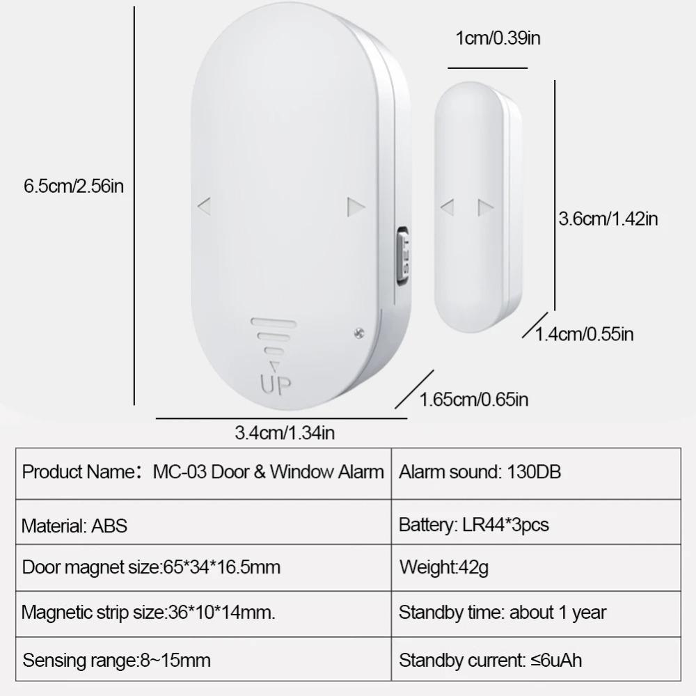 Magnetic Sensor Door Window Alarm Door Wireless Security System  For Home Garage Apartment and More