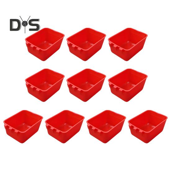 10 Stück Hühnerkäfig-Näpfe zum Aufhängen, Futternäpfe für Vögel, Futternäpfe für Hasenkäfige, Futternapf für Haustiere, Papageien, Geflügel, Tauben, Drahtkäfig