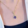 Same Purple Water Drop Necklace Women'S Versatile Collarbone Chain Jewelry