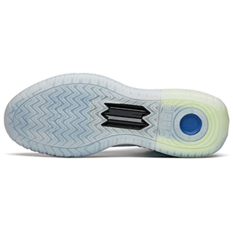 Anta Basketball Series Fabric Lace-Up Shock Absorbing Non-Slip Wear-Resistant Mid-Top Retro Basketball Shoes Men sneaker White Blue Black 112141614-1