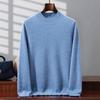 Men's 100% Pure Cashmere Double-Layer Sweater, Semi-High Neck, 2025 Autumn/Winter Thick Knit Base Layer
