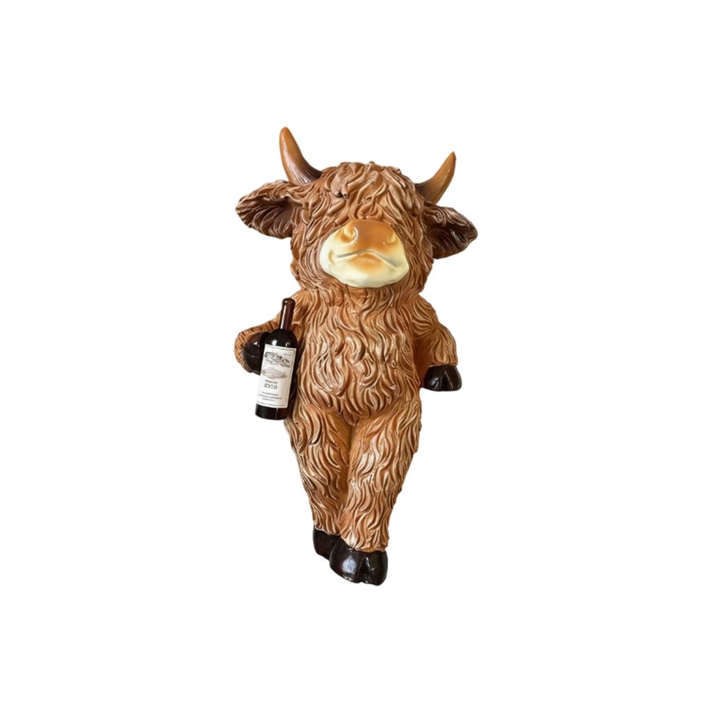 New Courtyard Creative Resin  Cow Statue Hanging Decoration, Home Wall Decoration,  Cow Flowerpot Pendant
