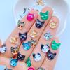 50 stuks Nieuwe Mini Schattige 9*10mm Dier Cartoon Kattenkop Platte Achterkant Hars Scrapbooking Sieraden Ambacht Decoratie Accessoire