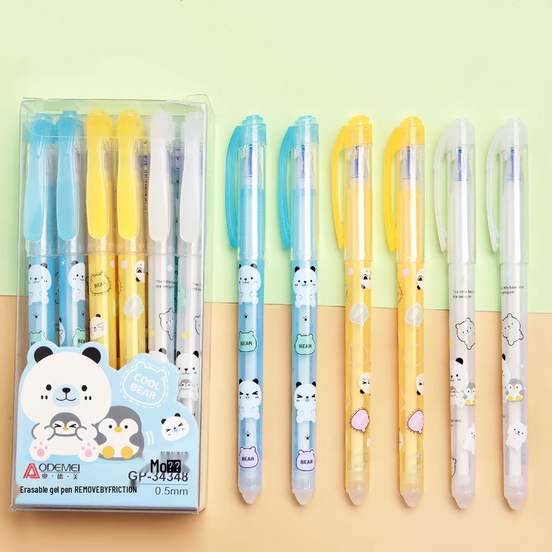 Momo Le Cartoon Erasable Gel Pen for Students - 0.38/0.5, Boys & Girls Style.
