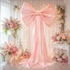 Elegant Large Christmas Bow Ribbon Christmas Wreaths Bow Creative Tree Bow with Long Tails  Wedding