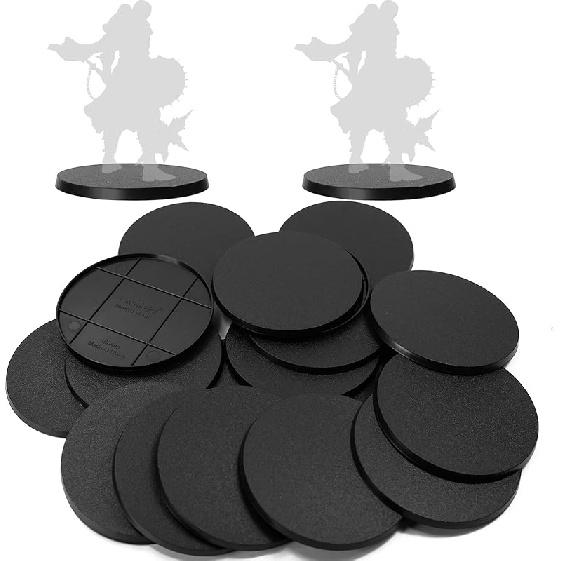 Evemodel 15pcs 100mm Round Bases for Wargames Table Top Military Simulation Scene ABS Plastic 100mm-15pcs