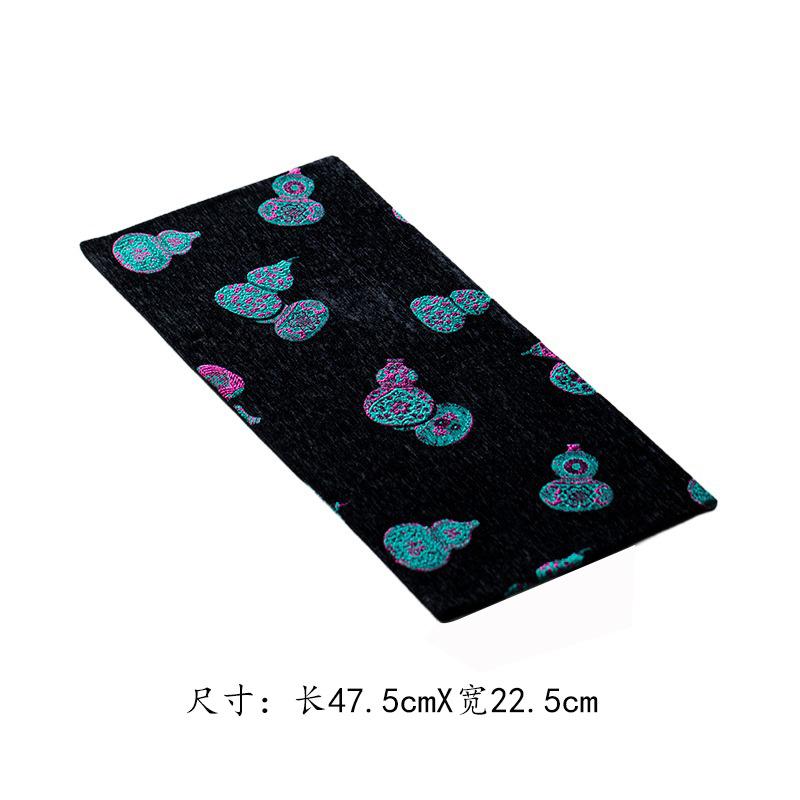 

Double-sided Thickened Embroidered Fabric Tea Table Mats Ancient Drink Coaster Dinner Table Cloth Mat Teaware Equipment Craft
