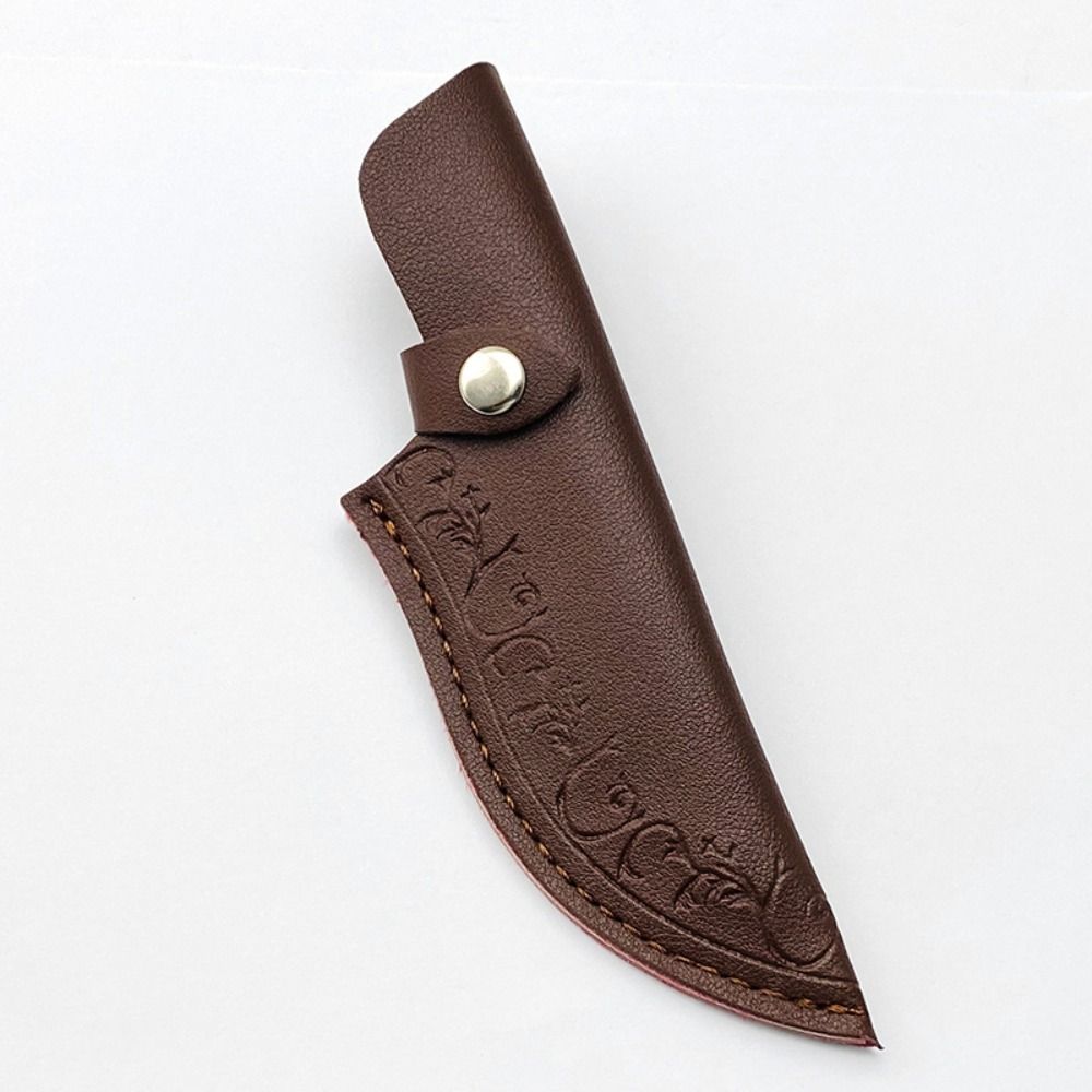 Multi-function Leather Sheath Brown Straight Knife Cover Waist Belt Buckle  Outdoor Tool