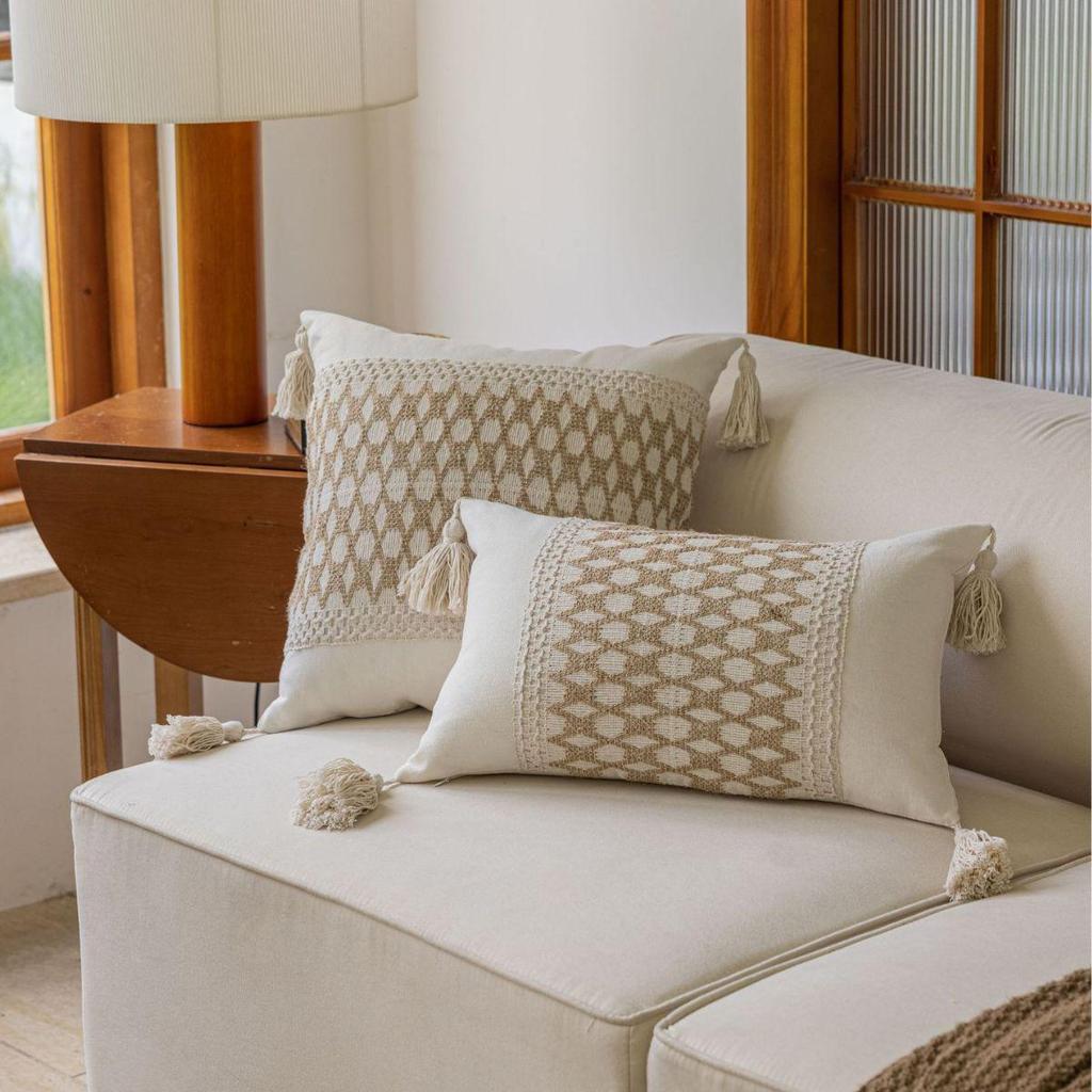 Imanqi Yun Wielokolorowa Żakardowa Poduszka Dekoracyjna na Sofę, Zagłówek Łóżka, Poduszka do Salonu, Krzesło, Samochód (Rdzeń nie jest zawarty).