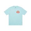 Palace Tri-Ferg Heart Pattern Short Sleeve T-Shirt Unisex Tops Light-Blue P20TS109