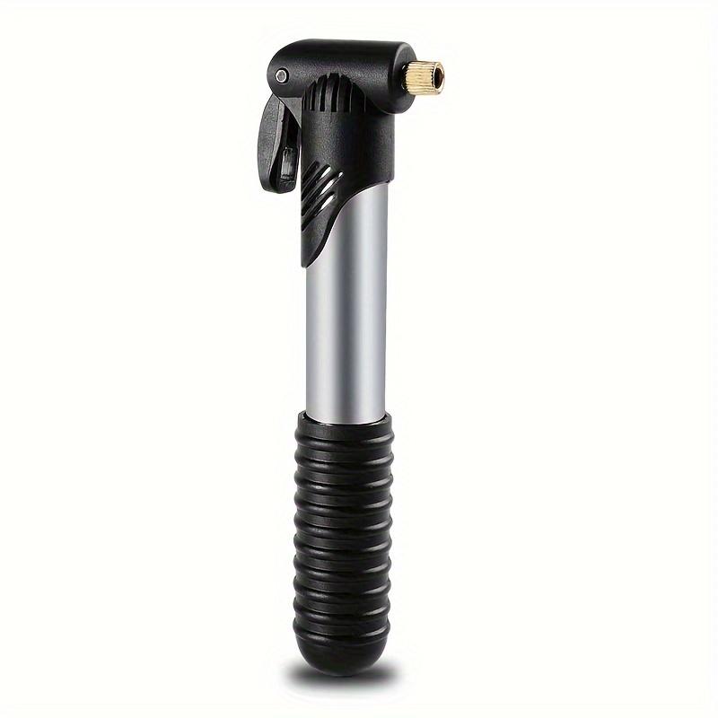 2025 Portable Mini Bike Pump - 80PSI Silver Aluminum Cycling Pump for Road Mountain Bikes with Pressure Gauge, Tire Inflator dqitong002