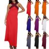 Ladies' Fashion Color Long Dress Cross Sexy Back Dress