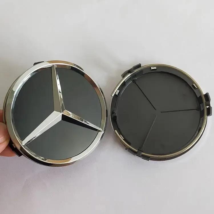

Car Sticker 4PCS 75mm Car Wheel Center Hub Caps Cover for Mercedes-Benz B/C/E/S Class A Class C200L GLC GLK CLA decorate Accesso 75mm 4pcs матовый черный