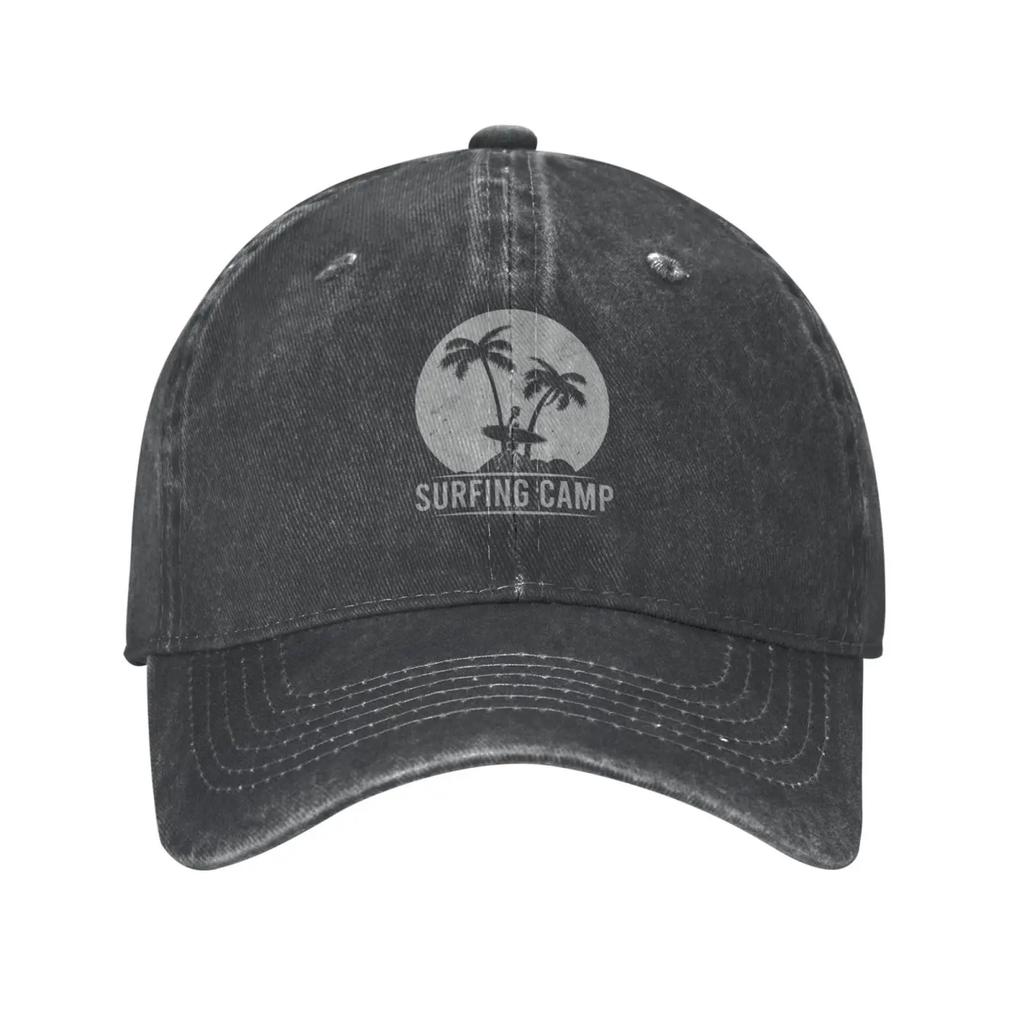 Surfing Camp Baseball Cap for Men Women Hats Adjustable Vintage Cowboy Hat Dad Caps Black