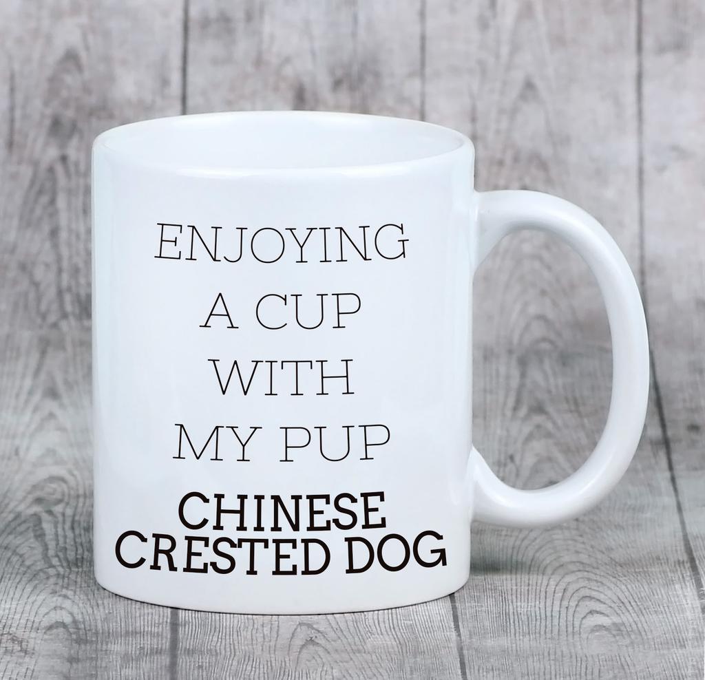 Grzywacz Chiński -Kubek Ze Zdjęciem I Napisem Geometryczny Pies Art-Dog