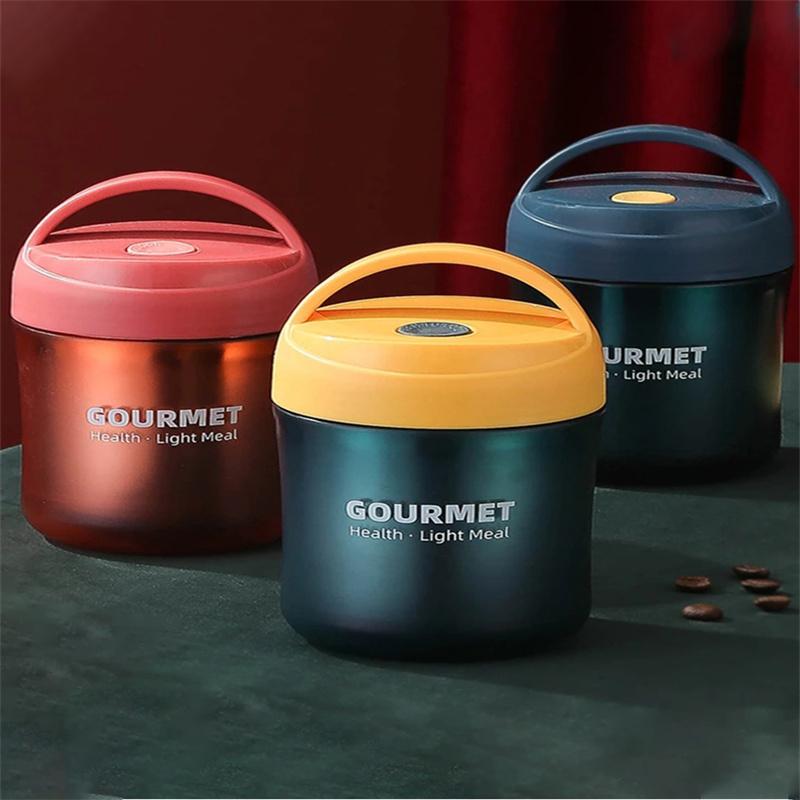 500ML przenośny pojemnik z izolacją termiczną ze stali nierdzewnej śniadanie Lunchbox szczelny jedzenie zupa kubek termiczny termosy